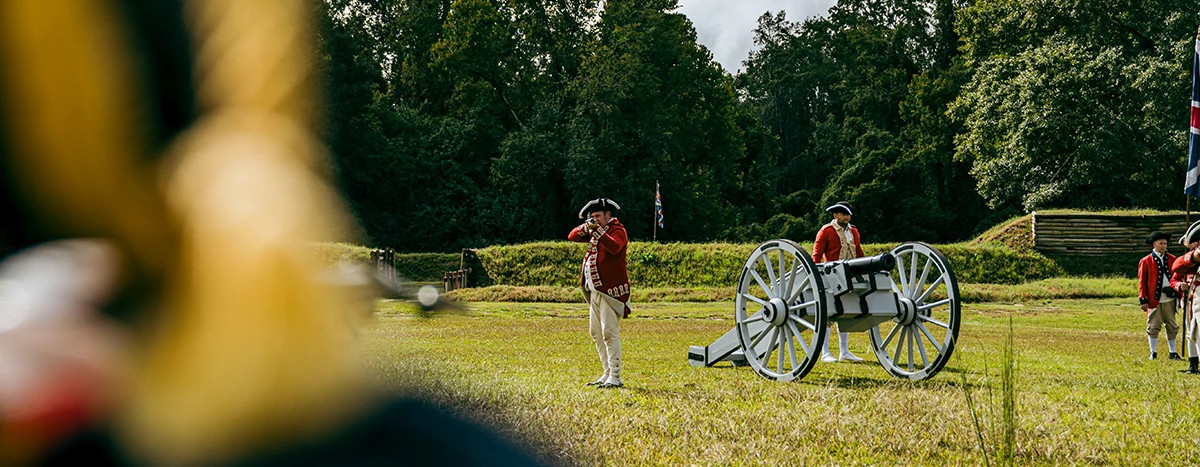 living history reenactors in the field 