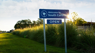 South Carolina Welcome Center sign