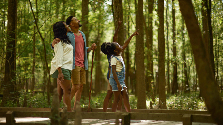 family at Congaree National Park