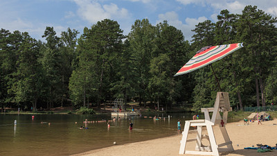 lake side swimming